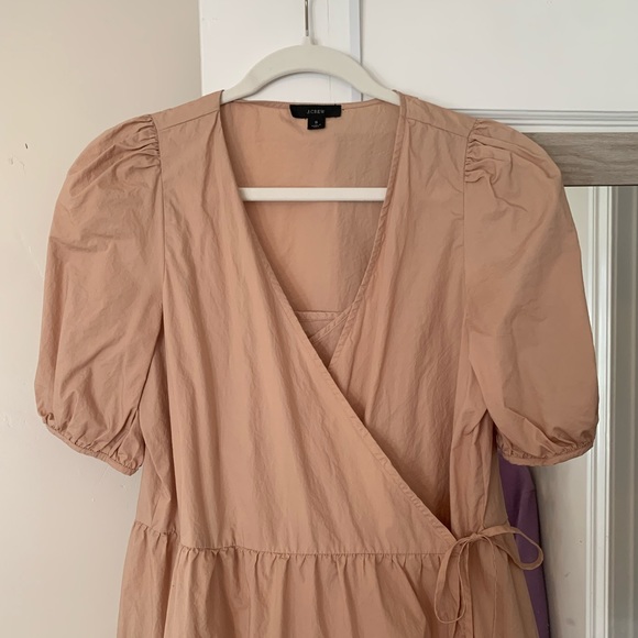 EUC J. Crew Cotton Wrap Mini Dress - Picture 3 of 14